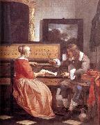 Man and Woman Sitting at the Virginal f METSU, Gabriel